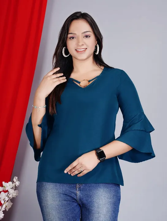 Women Solid Crepe Top uploaded by Laila fashion on 2/24/2023