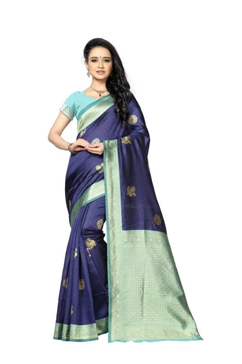 Beautiful soft lichi silk rich Pallu saree uploaded by DUDHAT Impax on 2/24/2023
