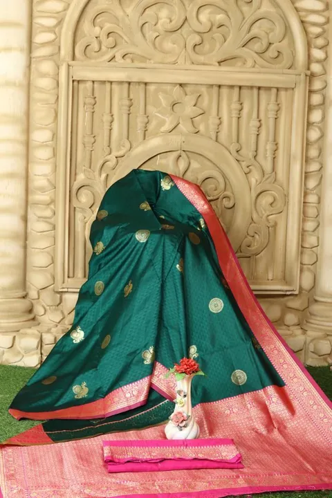 Beautiful soft lichi silk rich Pallu saree uploaded by DUDHAT Impax on 2/24/2023