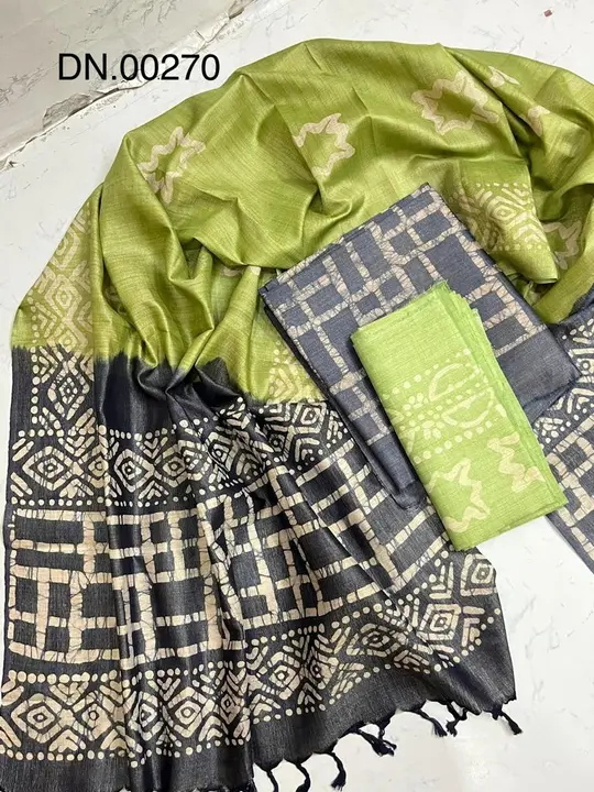 Unstiched cotton batik print suit uploaded by Queen Silk on 5/12/2024