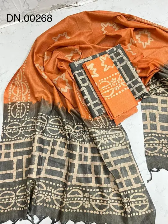 Unstiched cotton batik print suit uploaded by Queen Silk on 2/24/2023