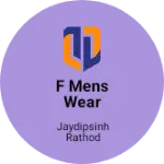 Business logo of F mens wear