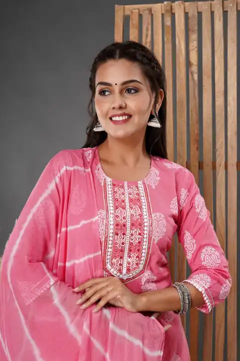 *NEW LAUNCH*

*A beautiful Outfit - cotton  embroidered  Kurta with embroidery work  Paired with pan uploaded by Saturn Fort Wears on 2/24/2023