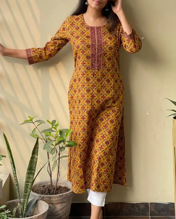 👗👗 NEW LAUNCH👗👗  *BEAUTIFUL Hand block print Heavy. Riyon KURTI WITH PANT*

AAA+ QUALITY 👗👗

* uploaded by Saturn Fort Wears on 2/24/2023