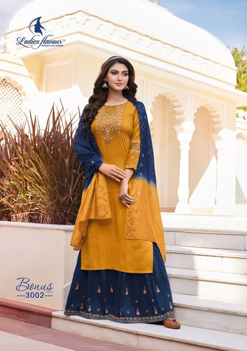 👗 *Ladies Flavour*👗
Brand Name : *Ladies Flavour*

Catalog : *Bonus Vol 3*

Design : *6*

Fabric : uploaded by Agarwal Fashion  on 2/24/2023