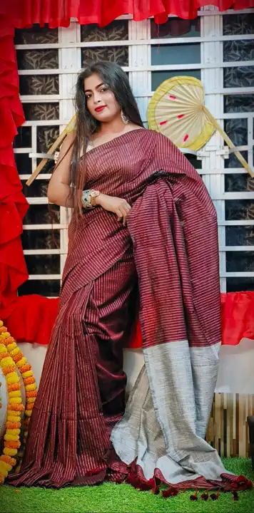 Exclusive Khadi Cotton Anchal Ghicha Saree Collection With Running BP  uploaded by Nilima Fashion House on 2/24/2023