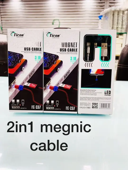 2in1 Data cable With magnetic 🧲 Fast Oder  uploaded by Shopping Club India on 2/24/2023