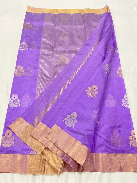 Chanderi saree pattu silk  uploaded by Raiqa textile on 2/24/2023