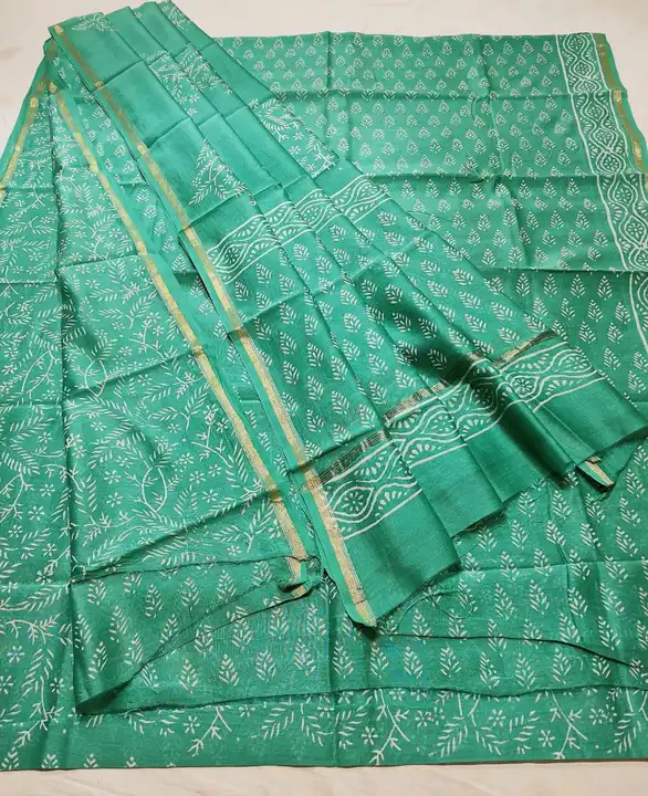 beautiful attractive handblock babu print suit uploaded by Virasat kala chanderi on 2/24/2023