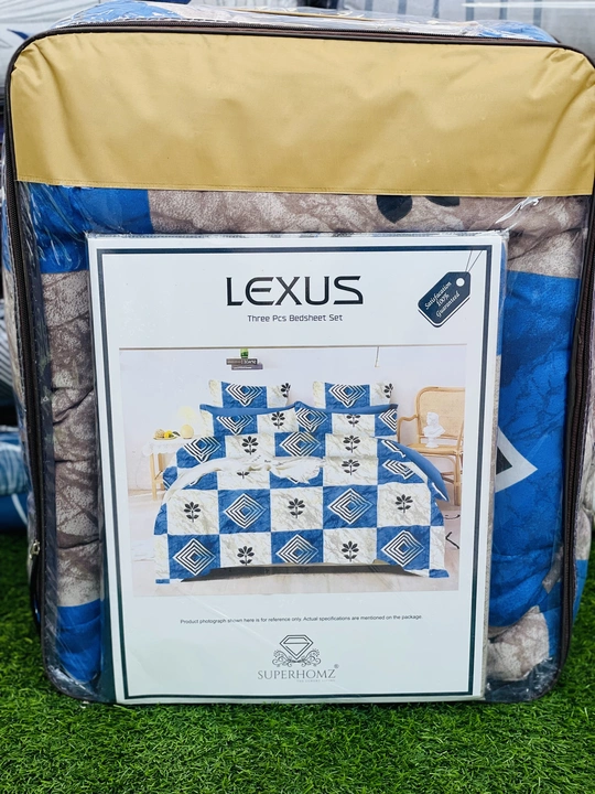 Lexus Double Bed Comforter Set With Bed Sheet uploaded by Maina Textiles on 2/24/2023