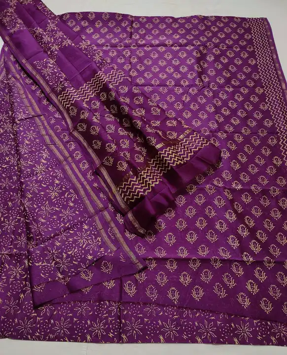 handblock attractive dabu print suit  uploaded by Virasat kala chanderi on 2/24/2023