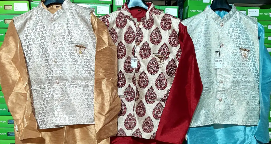 Mens kurta pyjama jacket suit m l xl size  uploaded by Shree gurudev collection / 9806507567 on 2/24/2023