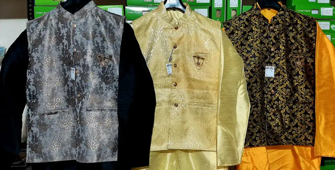 Mens kurta pyjama jacket suit m l xl size  uploaded by Shree gurudev collection / 9806507567 on 2/24/2023