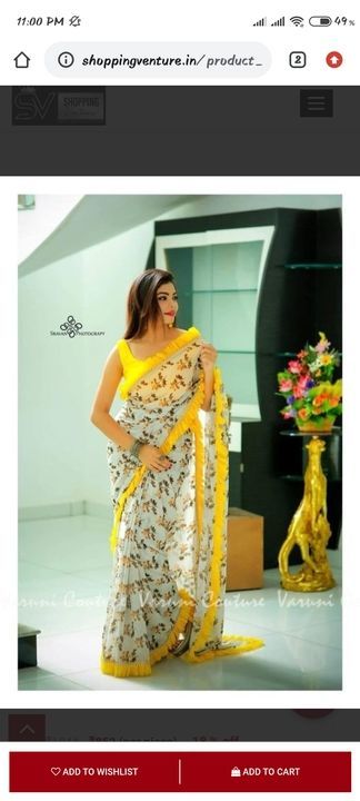 Saree uploaded by Shopping venture on 2/22/2021