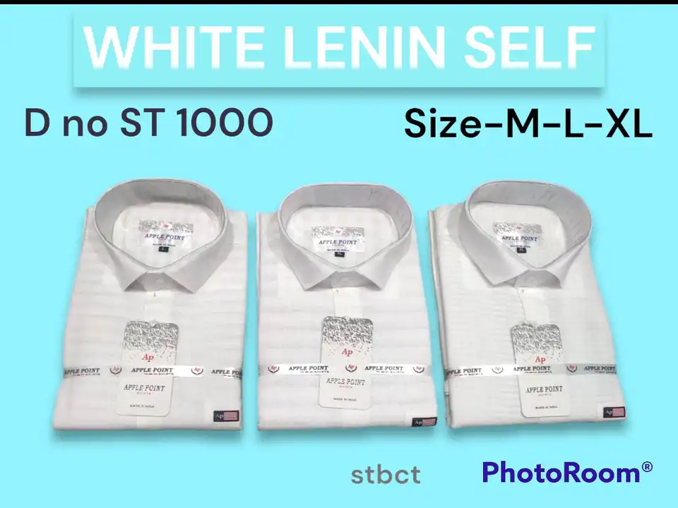 White Lenin stripes  uploaded by Apple Point shirts on 2/24/2023