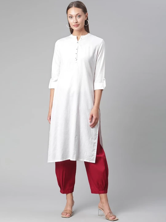 Post image Check out our New smart Straight Kurtas available in solid colour chart in premium cotton fabric.

Regular &amp; plus size all available
Resellers also welcome.