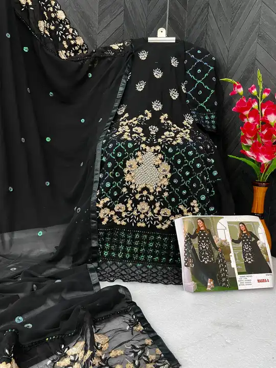 SUITS:-DRESS MATERIALS:- TOP+DUPATTA FULL EMBROIDERY WORK (PAKISTANI SUIT) uploaded by NIVA CREATION on 2/24/2023
