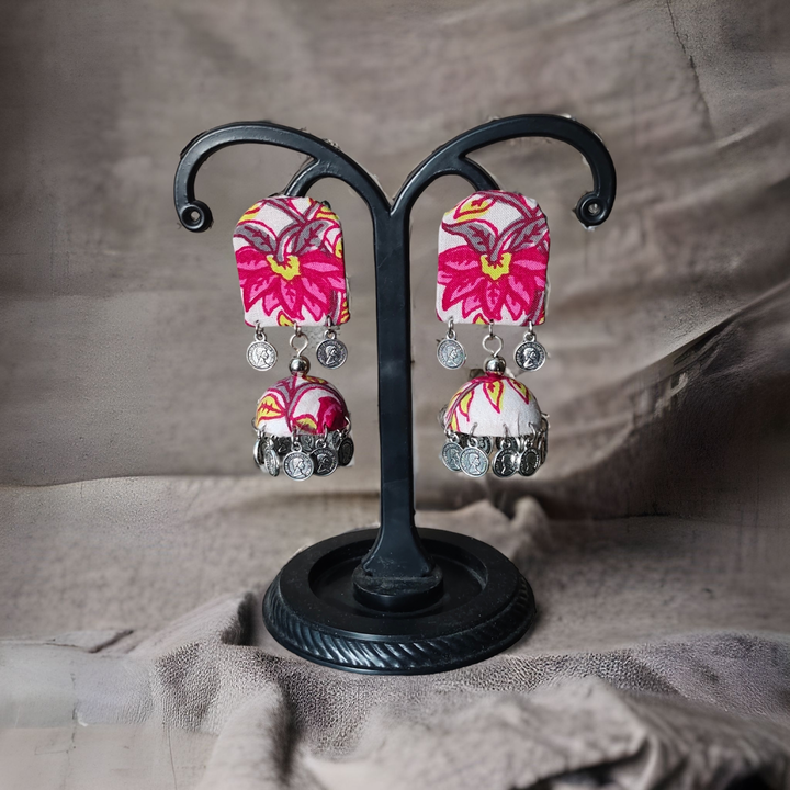 Fabric jhumki earring uploaded by M/S POSITIVE ART on 6/2/2024