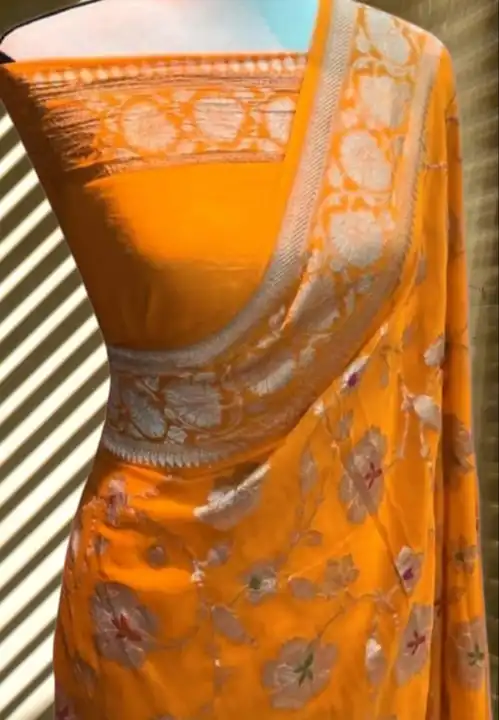 Semi Georgette dayabl saree  uploaded by GA Fabrics on 2/24/2023
