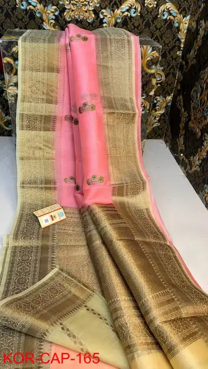 Kora organza daybal saree  uploaded by GA Fabrics on 2/24/2023