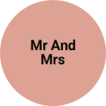 Business logo of Mr and mrs