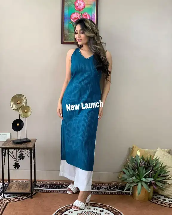 Post image New Launch
😍😍😍

Pure printed cotton kurti with cotton plazoo
Beautiful thread embroidery nd moti work on neck

Size Available
M to xxl 

Material- pure cotton lurex

Perfect look for summer
Teal blue

Length 46
Plazoo 38

Best quality ❤️ orginal pcs ❤️
Stock ready ❤️
* price - 850/-*

👆👆👆👆👆👆👆👆👆👆