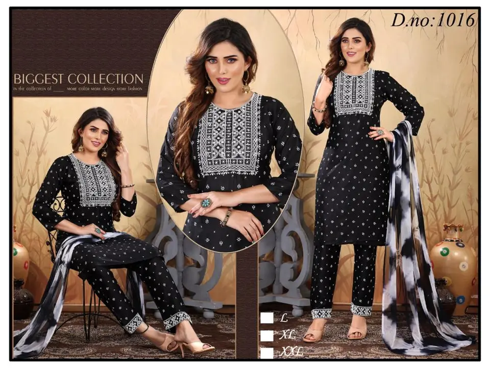 KURTI WITH PANT AND DUPATTA uploaded by FASHION VALLEY on 5/28/2024