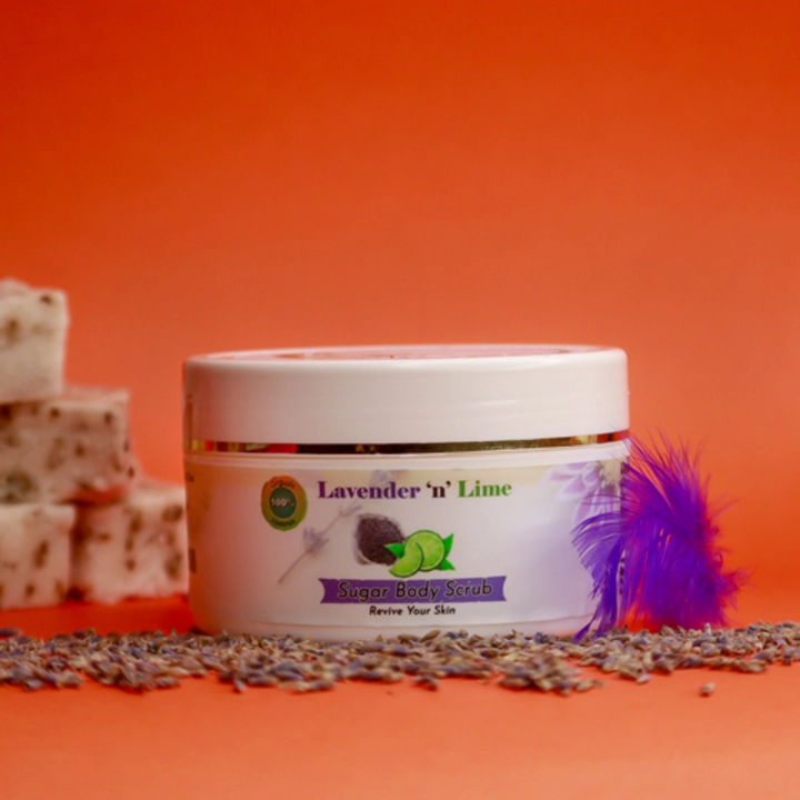 Lavender n lime sugar body scrub uploaded by Peach organza natural's on 2/24/2023