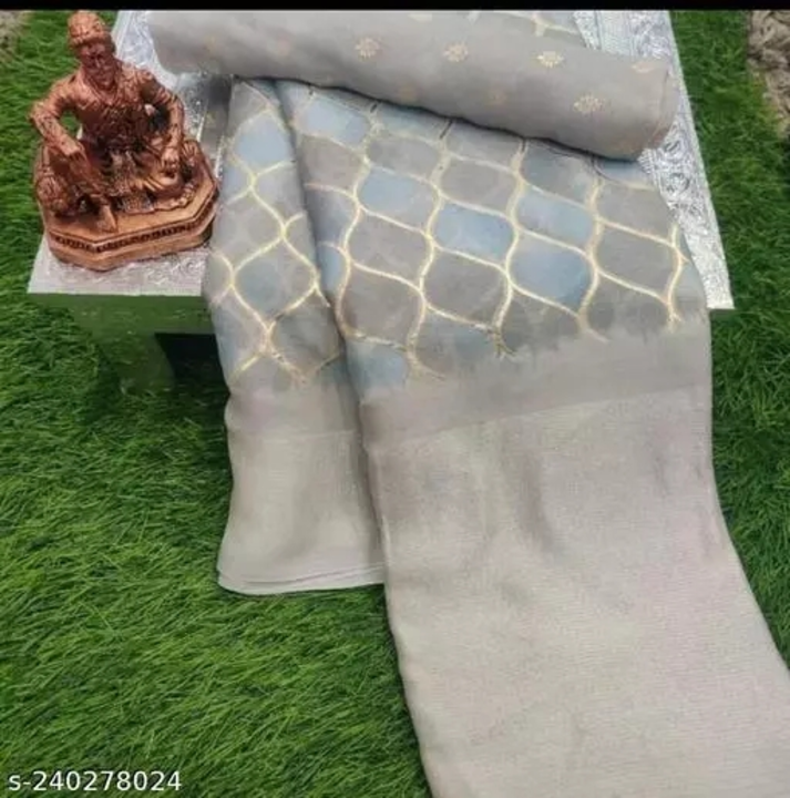 Chiffon printed foil saree uploaded by Jay vijay prints on 2/24/2023