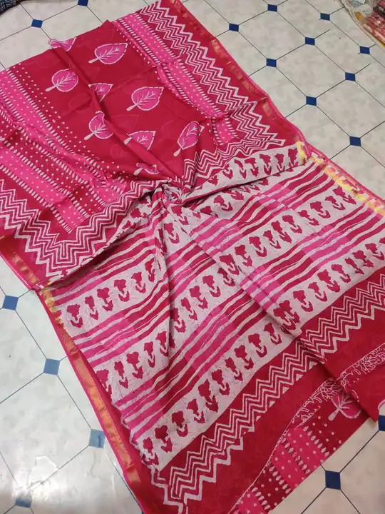 Chanderi cotton saree  uploaded by Saraswati on 2/24/2023