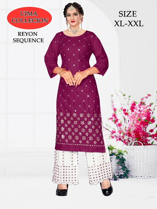 Heavy work kurti set uploaded by Ujma collection on 2/24/2023