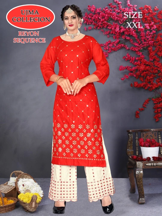 Heavy work kurti set uploaded by Ujma collection on 2/24/2023