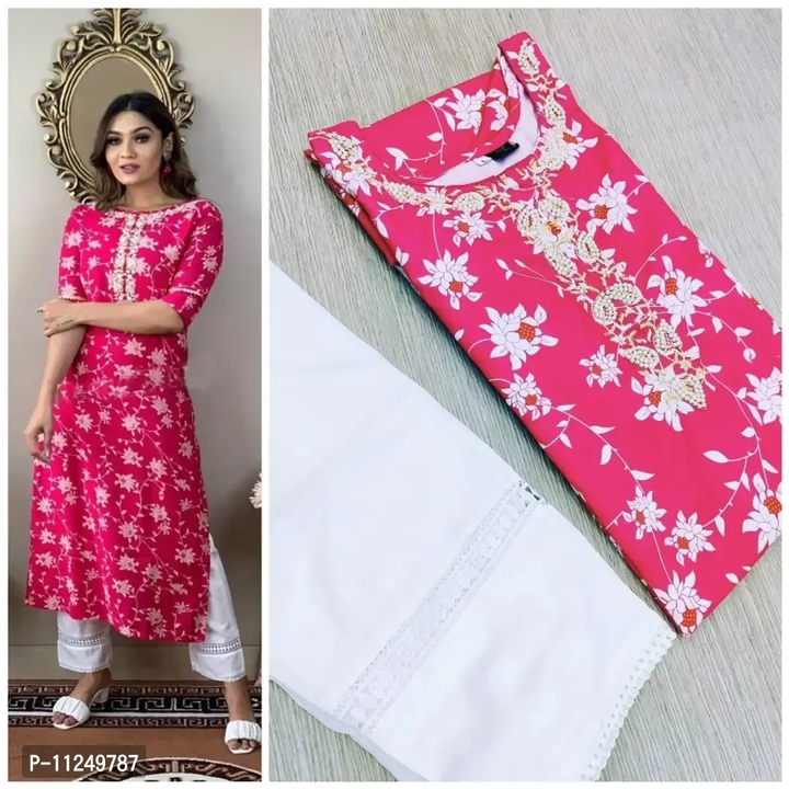 Pure Rayon cotton Embroidery and Pearl work Kurti With Pant

Size: 
L
2XL

 Fabric:  Rayon

 Type:   uploaded by business on 2/24/2023