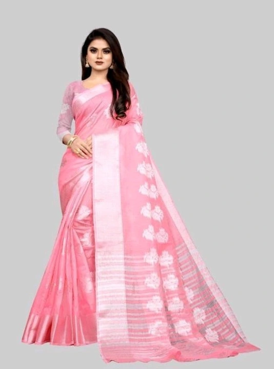 Linen saree uploaded by business on 2/25/2023