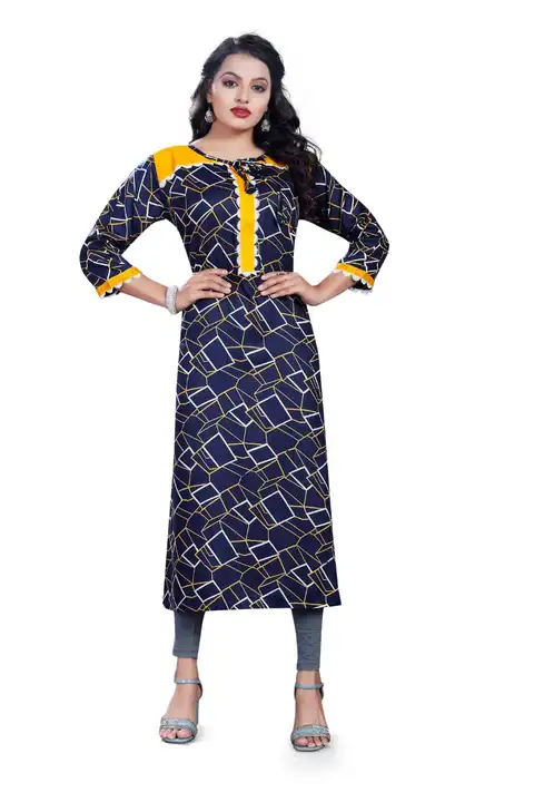 Rayon fab Printed designer kurti  uploaded by Ashda Fashion on 2/25/2023