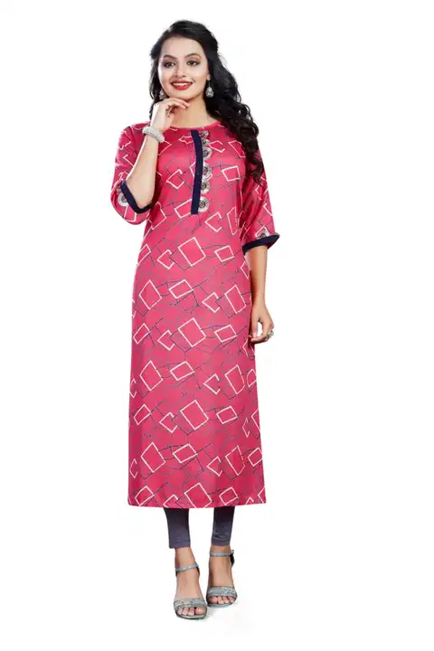Rayon fab Printed designer kurti  uploaded by Ashda Fashion on 2/25/2023