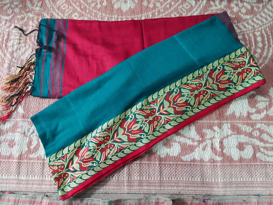 Pure cotton handwoven tant saree  uploaded by SG'S COLLECTION on 2/25/2023