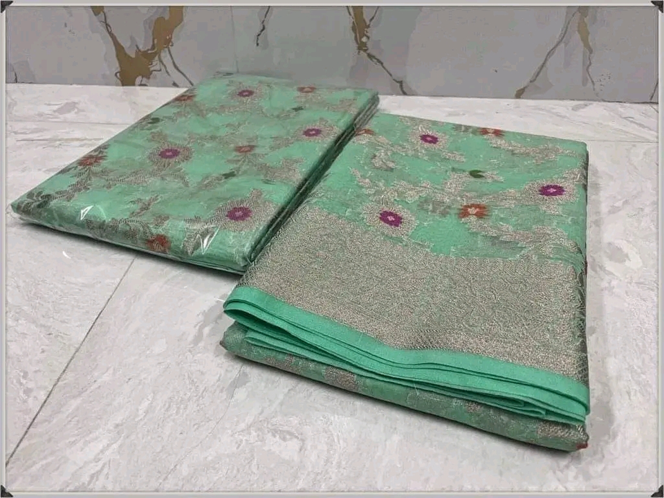 semi georgat silk dyeble.sarees  uploaded by business on 2/25/2023