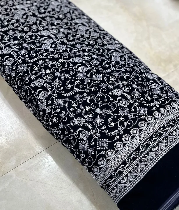 Velvet 9000 embroidery design, width 44” uploaded by Shri Paras Nath Textiles on 5/29/2024