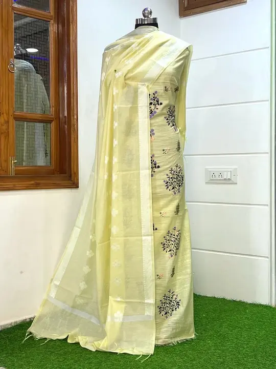 Banarasi chanderi with embroidery  uploaded by BANARSI_SUITS on 2/25/2023