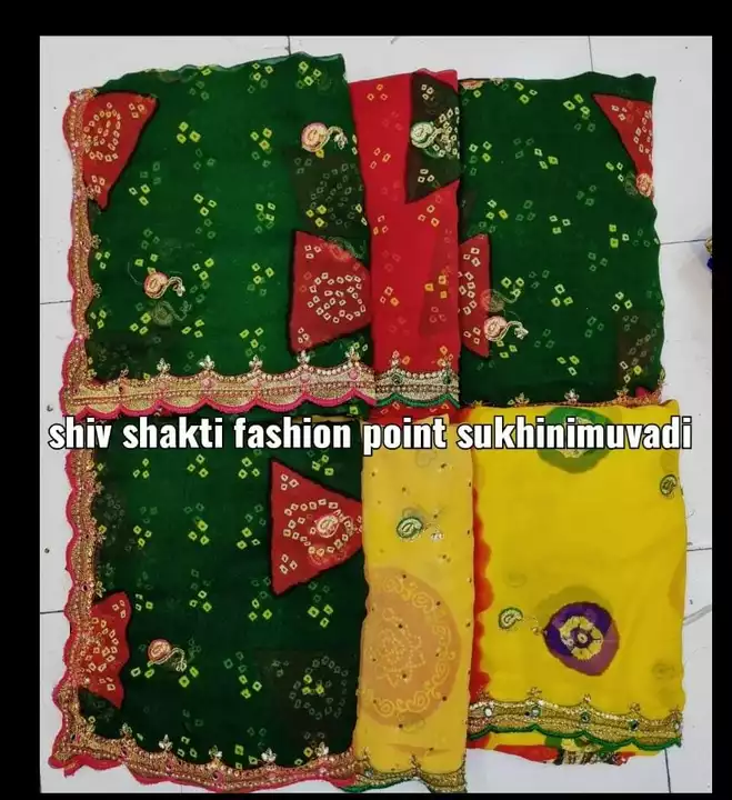 Bandhani rajwadi sarees  uploaded by Shiv shakti fashion point on 2/25/2023