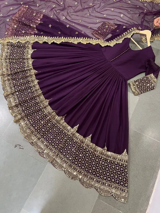 *All Colours Available*

 *Launching New Designer Party Wear Look Gown*

🧵 *Fabric Detail* 🧵

👗 * uploaded by Roza Fabrics on 2/25/2023