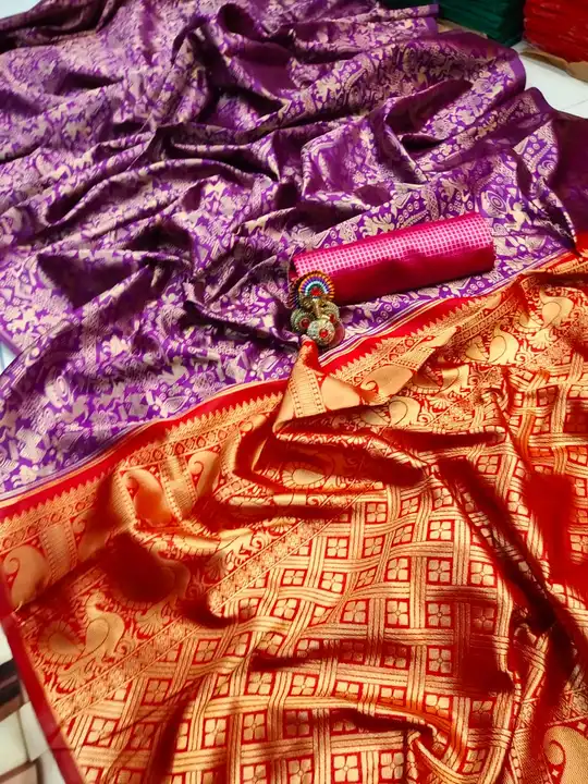 Banarasi soft silk saree  uploaded by DHANANJAY CREATIONS on 2/25/2023