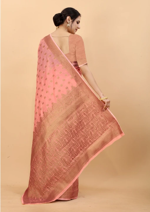Beautiful saree with blouse piece  uploaded by Dhananjay Creations Pvt Ltd. on 2/25/2023