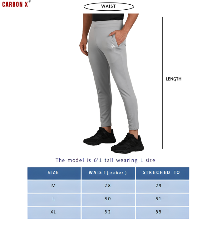 CarbonX lightweight grey track pants with Dual Zipper pockets uploaded by Anand Enterprises on 2/25/2023