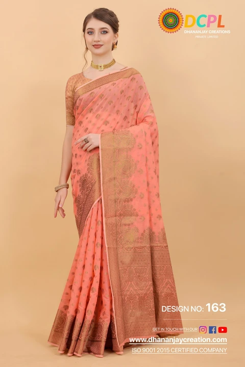Hey guys do you have this beautiful saree so DM me 💬 and order now ready to ship  uploaded by Dhananjay Creations Pvt Ltd. on 2/25/2023