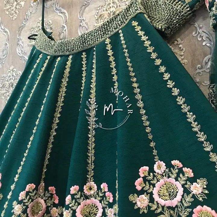 Dusty Green Colored Attractive Party Wear Lehenga Choli With Embroidery Work  uploaded by Ashokawholesellarfashionstore on 2/25/2023