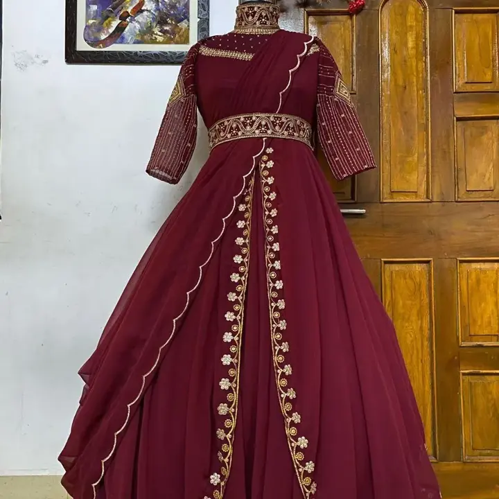 Anarkali gown uploaded by GS TRADERS on 2/25/2023