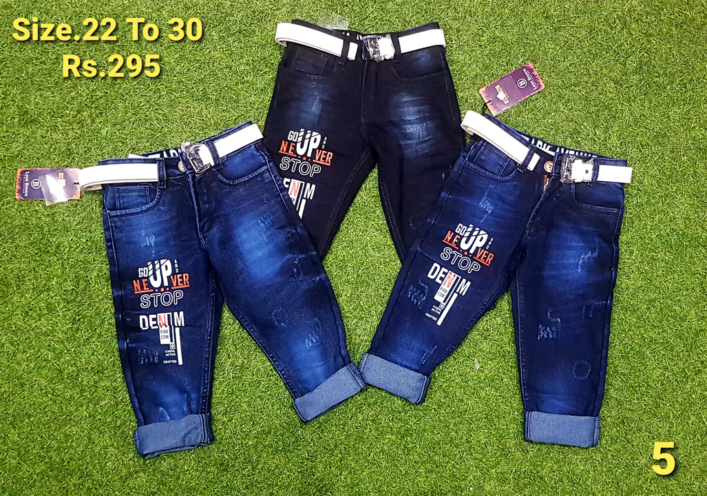 Kids jeans 20 se 30  uploaded by Meera Collection Factory Outlet on 2/25/2023