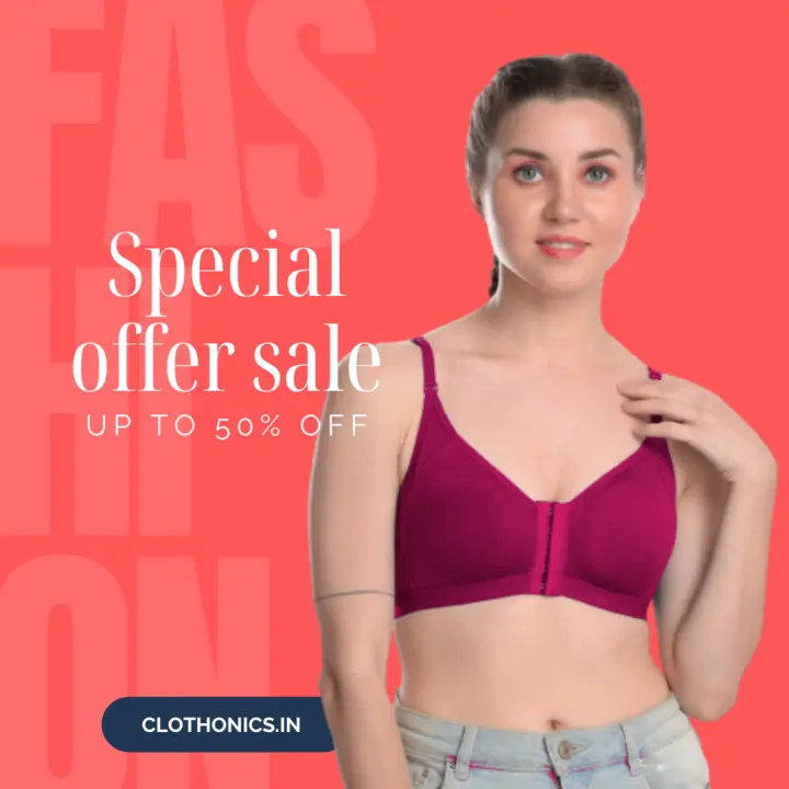 Front Hook Bra Double cloth Super PC uploaded by Clothonics on 2/25/2023